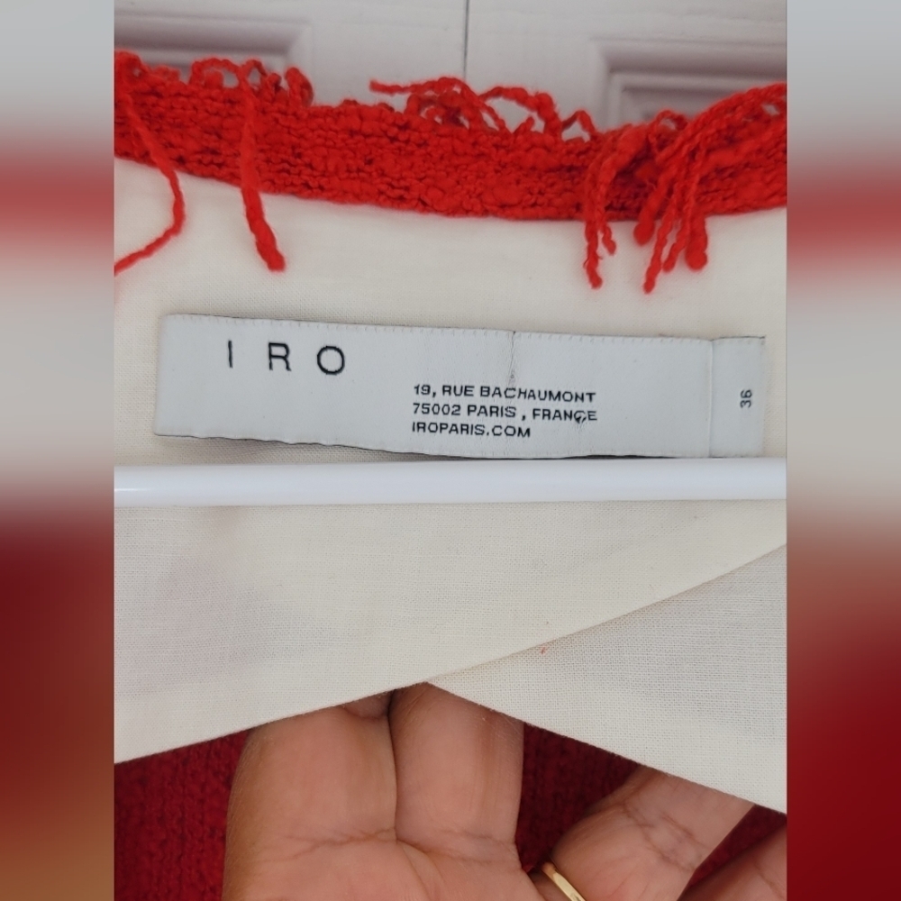 IRO Red Tweed Jacket - Picture 3 of 9